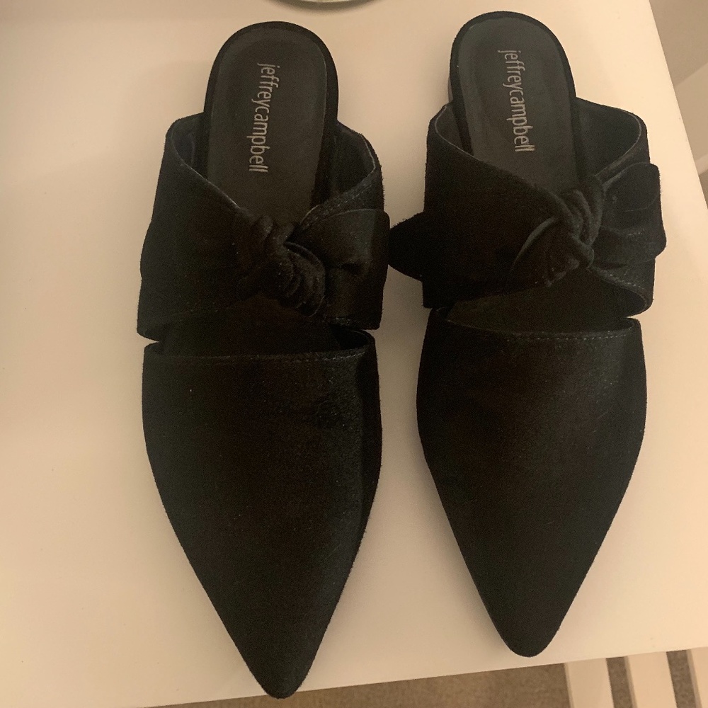Jeffrey Campbell Black Charlin Bow Mules Size: 8.5 - Picture 4 of 4